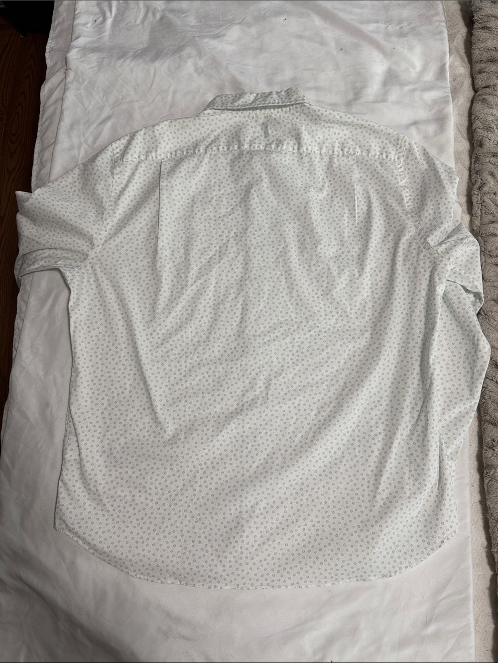 J. Crew White Button-Down Shirt with Subtle Microprint - Picture 6 of 6